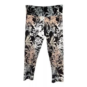 Onzie Cropped Leggings Womens Size Small Medium Abstract Graphic Tropical Print